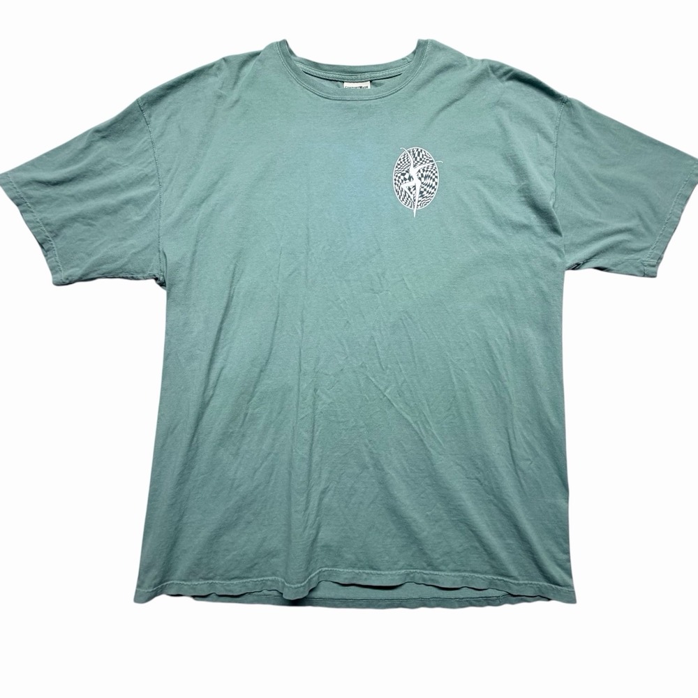 Comfort Wash MENS Green Graphic T Shirt Dave Matthews Band 1991 Short Sleeve 2XL